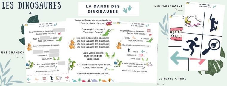 Les Dinosaures A1.1 Et A1.2 – La Ptite Ecole Du Fle dedans La Danse Des Pingouins Paroles