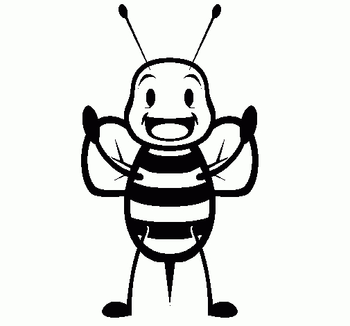 Little Bee Coloring Page – Coloringcrew concernant Coloring Bee Smiling