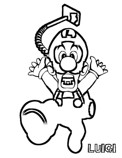 Luigi'S Mansion Coloring Pages | Luigi Mansion Colourin In tout