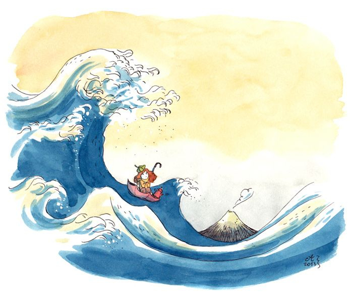 Ma Vague D'Hokusai – Le Blog D'Anne Montel … | Vague serapportantà Dessin De Vague