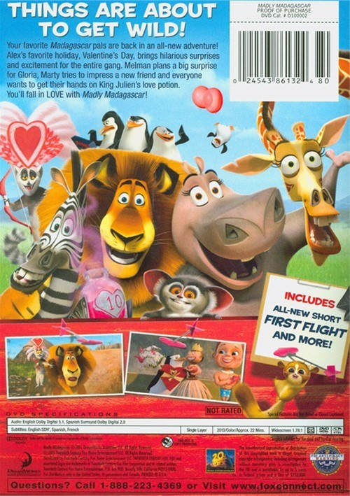 Madly Madagascar (Dvd) | Dvd Empire encequiconcerne Madagascar Valentine Movie