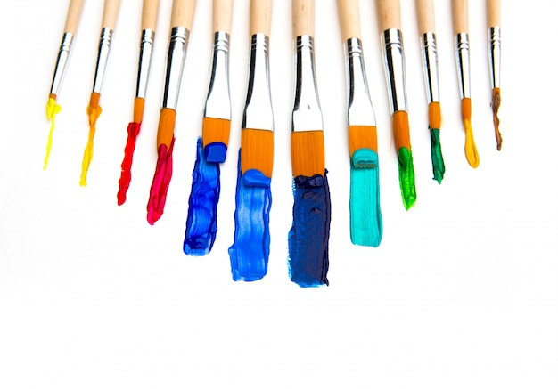 Malen Sie Pinsel Und Farbe | Kostenlose Foto destiné Malen Mit Pinsel Und Farbe Kita