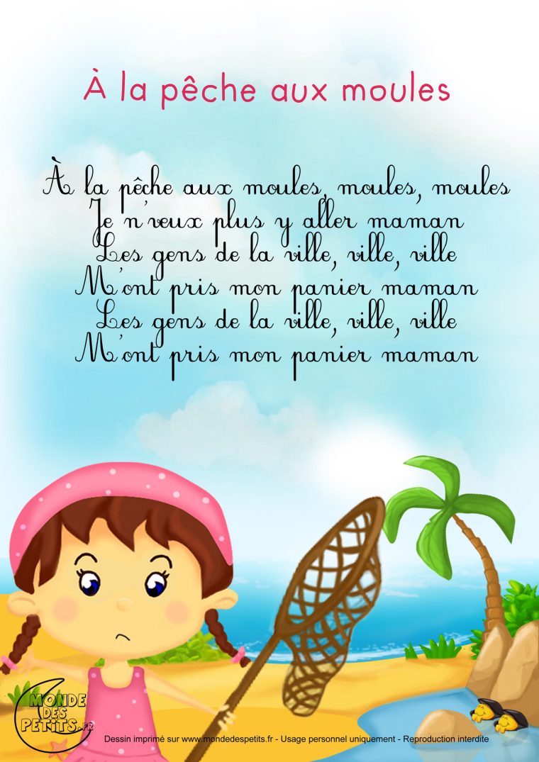 Monde Des Petits – A La Pêche Aux Moules avec Comptines Pour Les Maternelles Et Comptines Pour Bebe