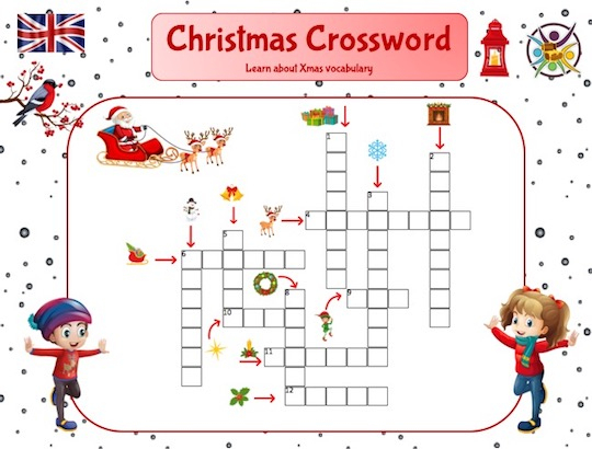 Mots Croisés De Noël En Anglais – Un Anniversaire En Or concernant Mot Croise Noel