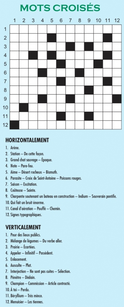 Mots Croisés – Le Soleil De La Floride intérieur Mots Croise La Pollution