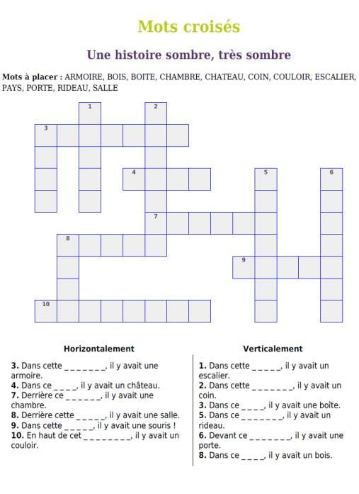 Mots Croisés: Parties De La Maison | Mots Croisés, Mots encequiconcerne Mots Croise La Pollution