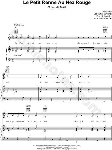 Musique De Noel Le Petit Renne Au Nez Rouge à Le Petit Bonhomme Au Chapeau Pointu Lyrics