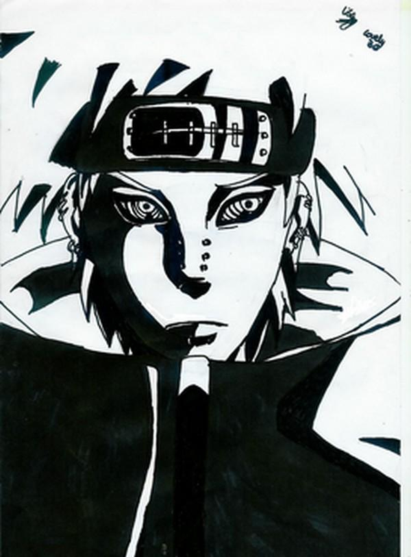 Naruto - The Way Of Naruto - Peïn Black And White De Lovely36 pour Dessin Tobi Facile
