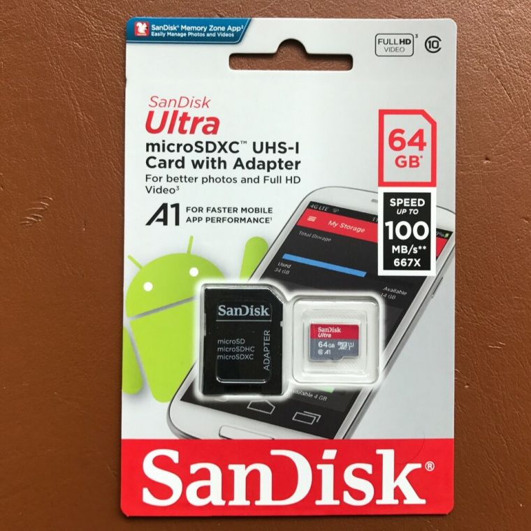 New Sandisk Ultra 100Mb/S 64Gb Micro Sd Sdxc Class 10 pour 10 Gebote Memory