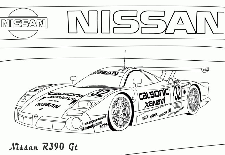 Nissan 350 – Free Coloring Pages intérieur Nissan Silvia Dessin