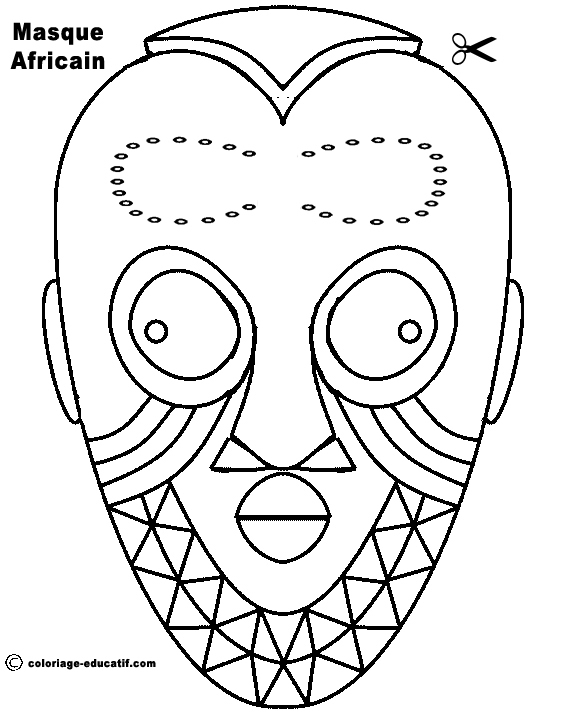Nos Jeux De Coloriage Masque Afrique À Imprimer Gratuit encequiconcerne Masque Dinosaure A Imprimer Gratuit