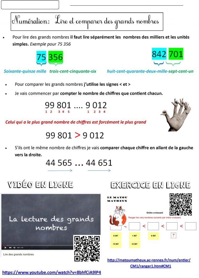 Numération Ce2 Cm1: Lire Et Comparer Les Grands Nombres pour Les Nombres Pairs Et Impairs Ce2 Exercice Numération Ce2 Cm1: Lire Et Comparer Les Grands Nombres pour Les Nombres Pairs Et Impairs Ce2 Exercice