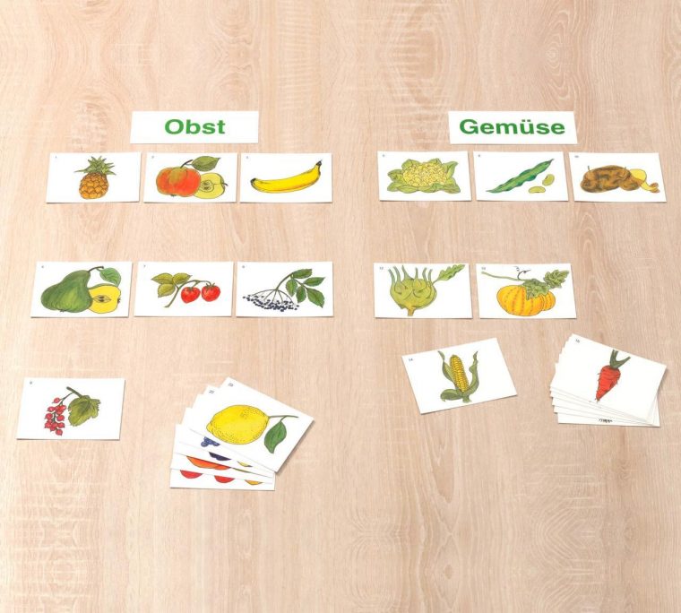 Obst Und Gemüse – Sortieren Und Ordnen Nach Kategorien Üben pour Projekt Obst Und Gemause Kindergarten