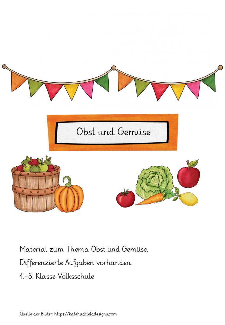 Obst Und Gemüse – Unterrichtsmaterial In Den Fächern Daz intérieur Projekt Obst Und Gemause Kindergarten