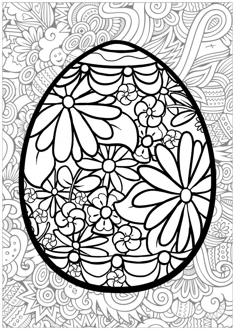 Oeuf De Paques Avec Fond – Pâques – Coloriages Difficiles dedans Labyrinth Deefficile De Paques