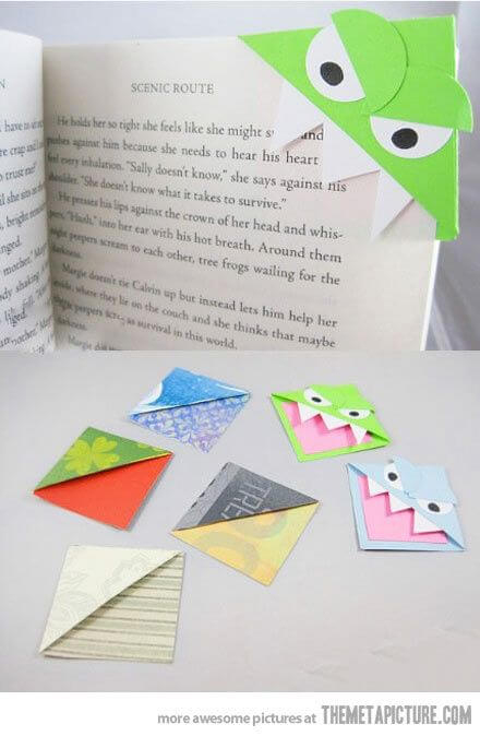 Origami Bild: Lesezeichen Falten Origami Anleitung à Lesezeichen Monster Tier