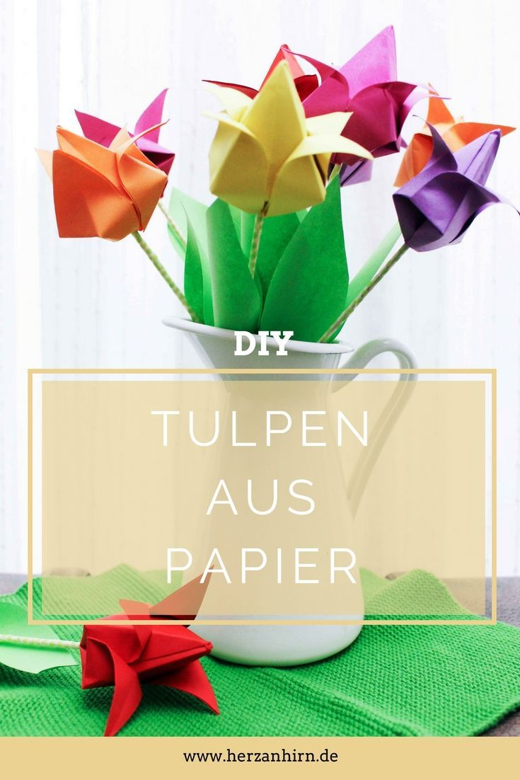 Origami Tulpen Aus Papier Falten – Diy-Anleitung Zum serapportantà Tulpen Aus Papier Basteln