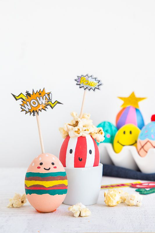 Ostereier Im Coolen Patches Style Bemalen | Ostereier concernant Plastikeier Bemalen Kinder