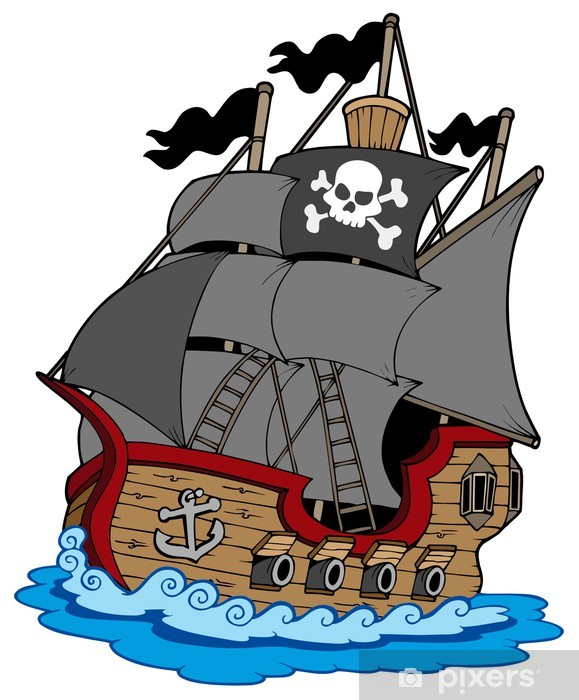 Papier Peint Bateau Pirate • Pixers® – Nous Vivons Pour dedans Plan Bateau Pirate Carton