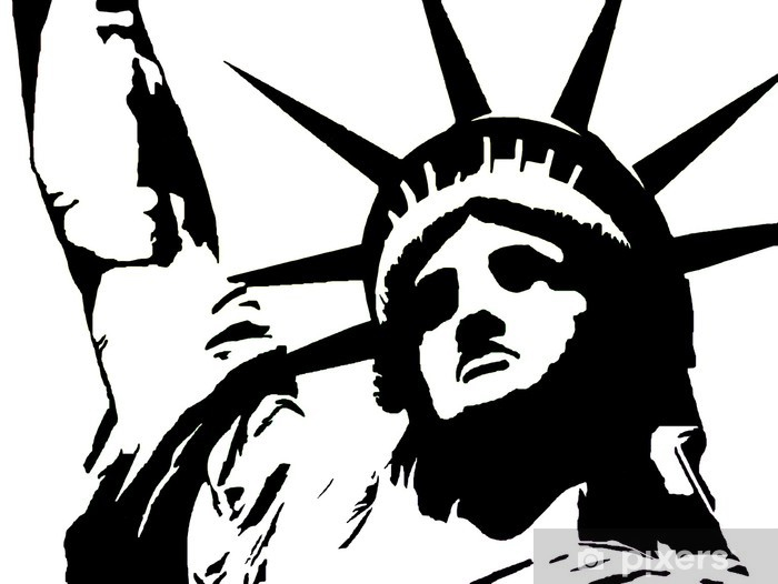 Papier Peint Sticker - Fond D'Écran - Statue De La Liberté intérieur Desssin Kawii La Liberter&quot;&quot;