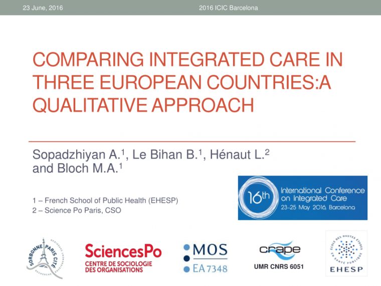 (Pdf) Comparing Integrated Elderly Care In Three European encequiconcerne Care Europe Capitales