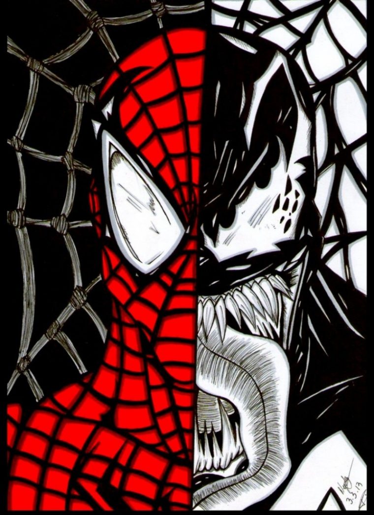 Personnages Marvel : Spiderman, Venom & Poison Ivy avec Spydean Rouge Et Or