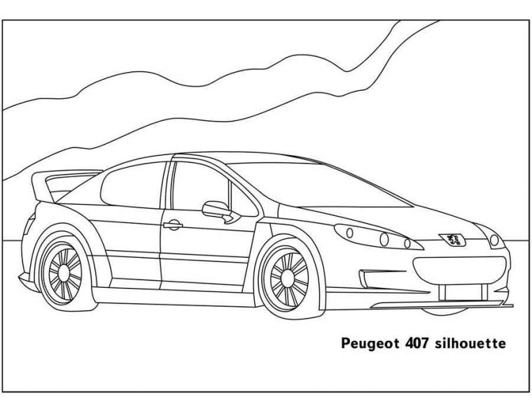 Peugeot Coloring Pages 🖌 To Print And Color serapportantà Voiture Coloring