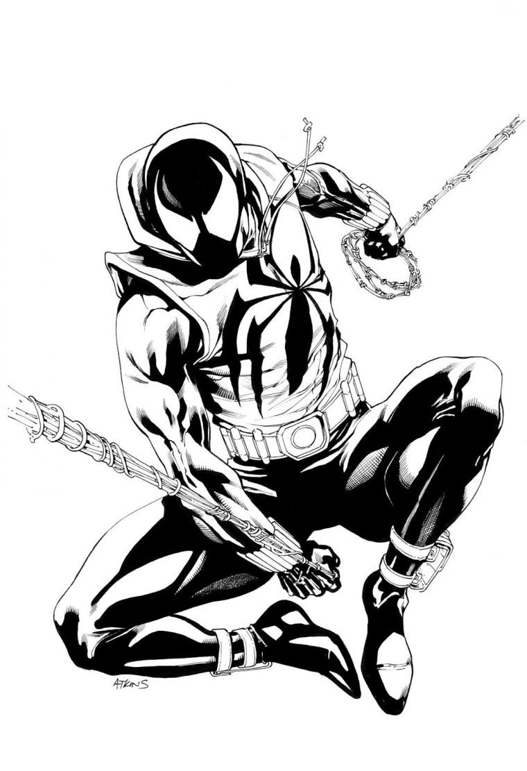 Pin On Artwork concernant Spider Man Noir Coloring Pages