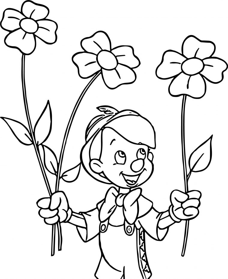 Pinocchio Flowers Coloring Pages | Wecoloringpage dedans Coloriage Cleo Pinocchio