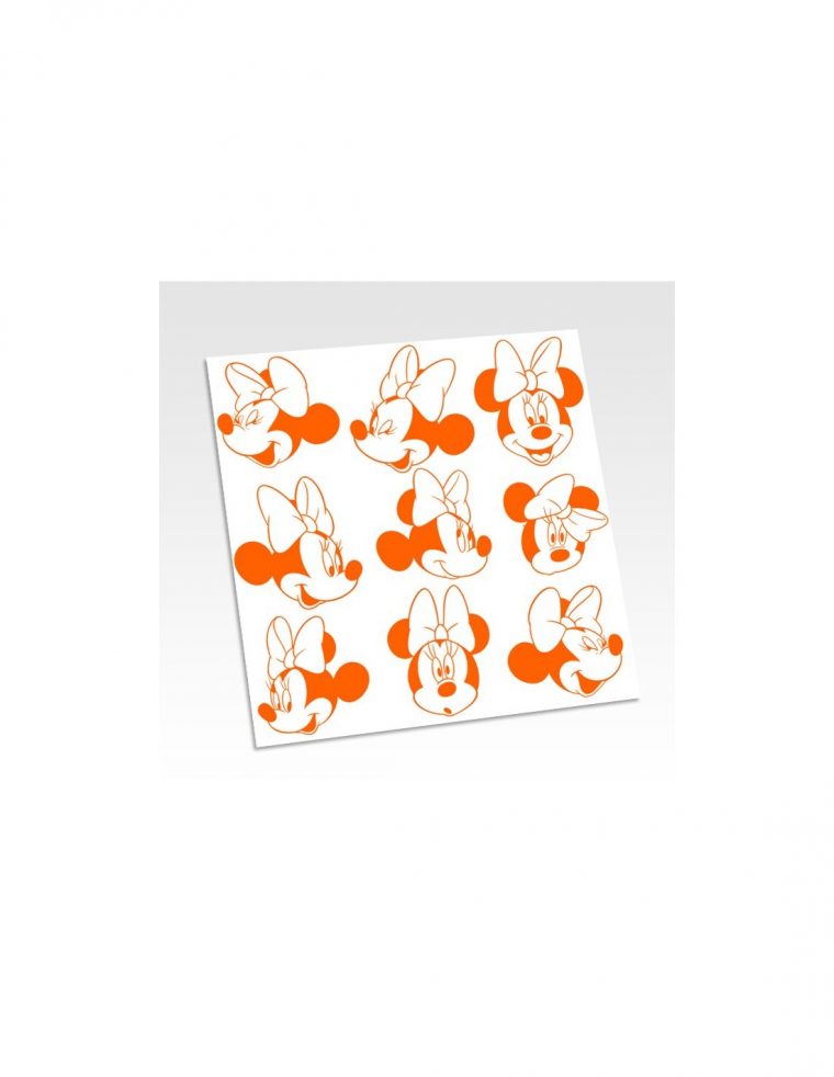 Planche De Stickers Tête De Minnie – Kit Stickers Mickey destiné Planche De Petite Tete De Minnie A Imprimer
