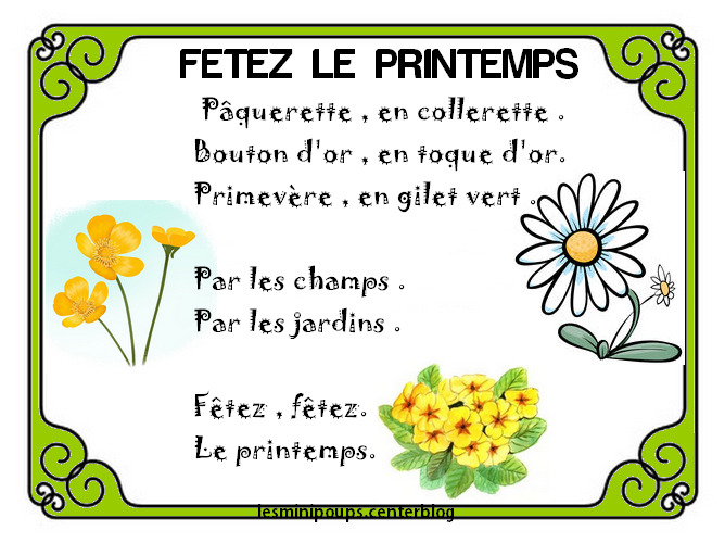 Poesie Printemps Maternelle à Paroles C Est L Automne Les Patapons