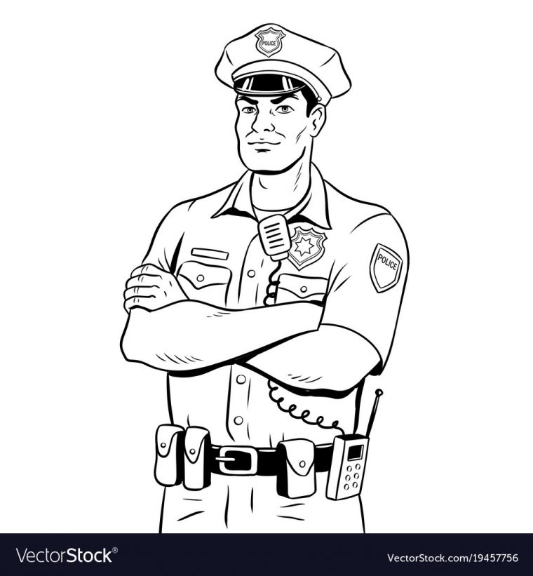 coloring pages policeman