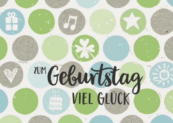 Postkarte &quot;Zum Geburtstag Viel Glück&quot; | Postkarten Happy encequiconcerne Zum Geburtstag Viel Glauck Songtext