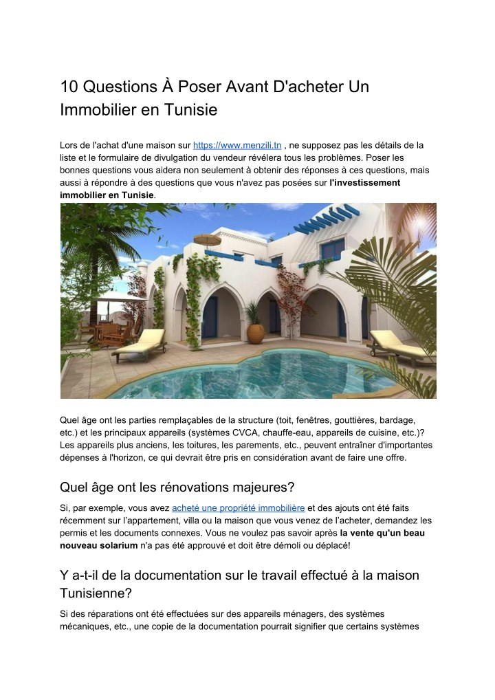 Ppt – 10 Questions Ã€ Poser Avant D'Acheter Un Immobilier dedans Ppt Avec Un Quiz Numerique Inclu