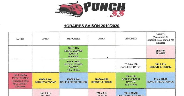 Punch 33 Multiboxes Et Forme: Vacances & Horaires Saison serapportantà Vacances 2019 2019