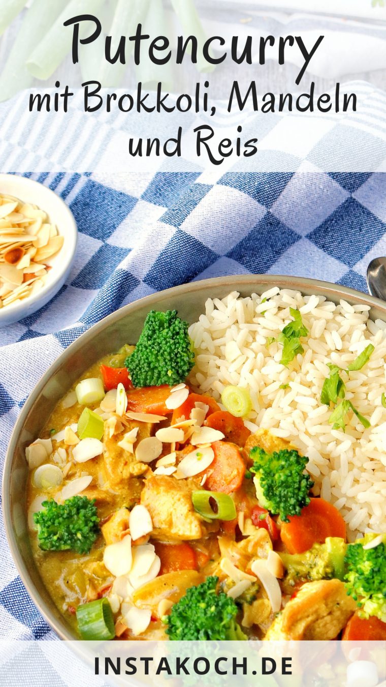 Putencurry Mit Brokkoli, Mandeln Und Reis – Instakoch.de avec Brokkoli-Curry-Suppe Oder Broccoli-Curry-Suppe