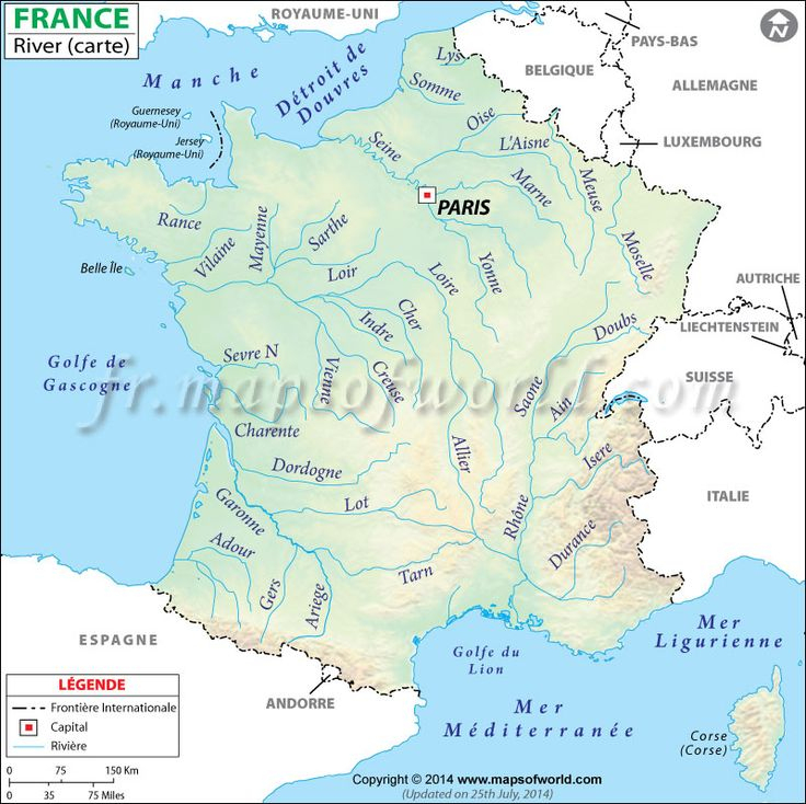 Rivière Carte De France Indique Les Lacs Et Les Voies D intérieur Coloriage Carte De L'A®Le De France