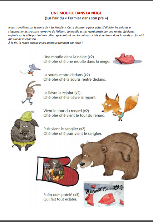 Ronde De L'Album La Moufle – Mapetitesectionandco.overblog pour Ronde Chanter Maternelle Sur Les Fruits