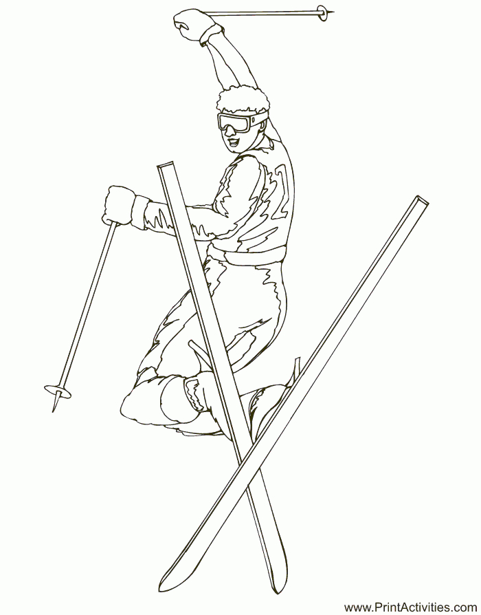 Sélection De Dessins De Coloriage Ski À Imprimer Sur à Coloriage Ski De Fond