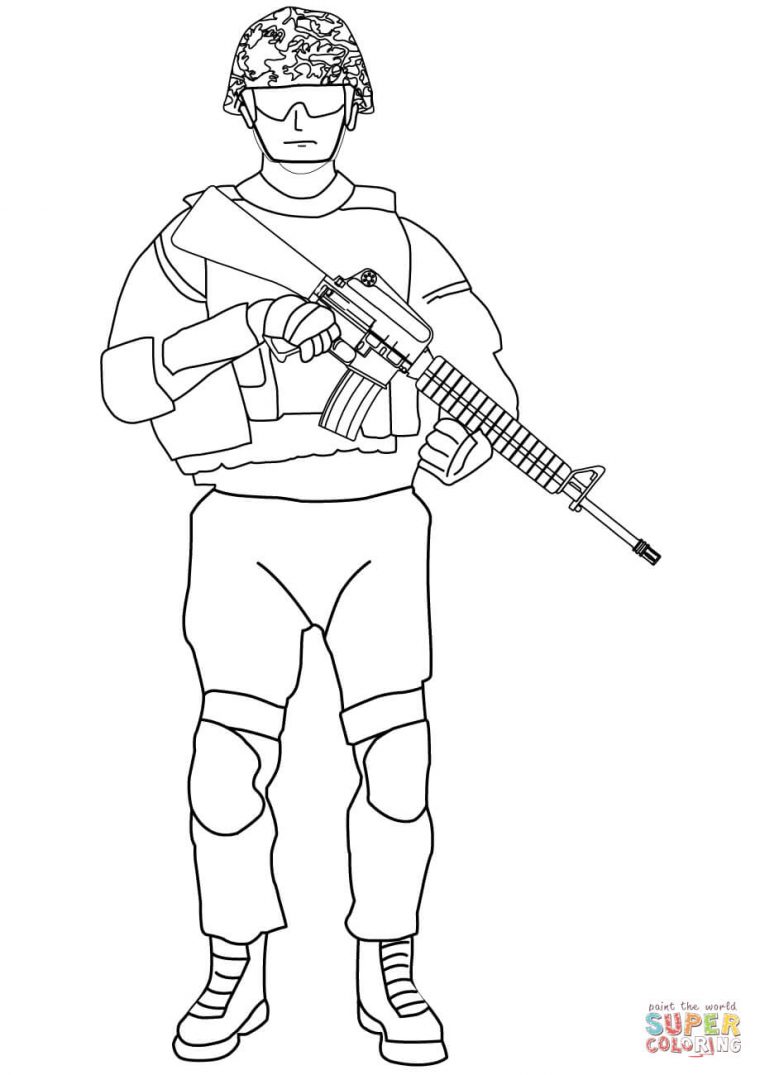 coloring page of a soldier coloring page of a soldier