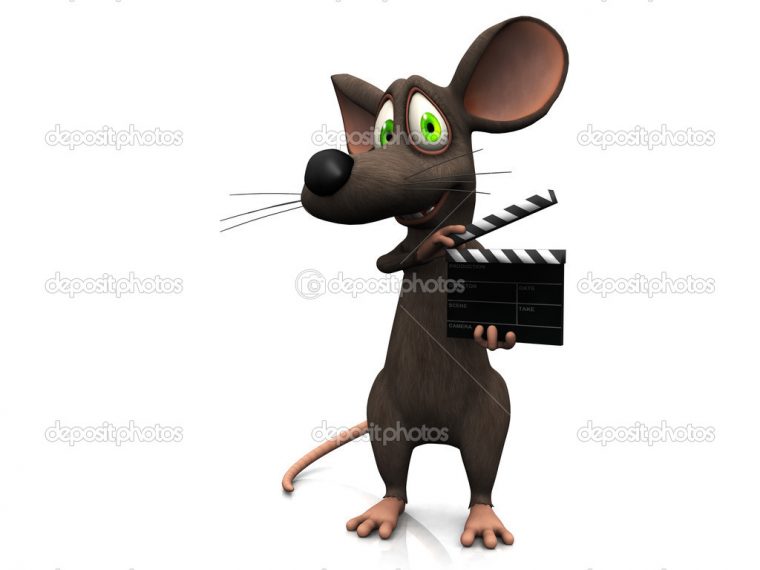 Souris De Bande Dessinée Tenant Un Panneau De Film . Image destiné Dessin Animee Souris Long Metrage
