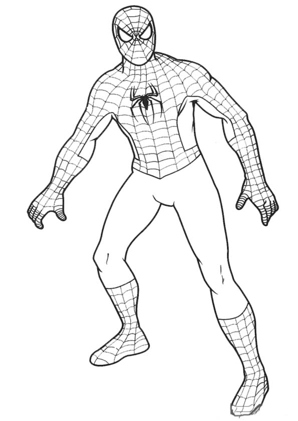 Spiderman #78772 (Superheroes) – Printable Coloring Pages intérieur Spiderman Noir Coloring