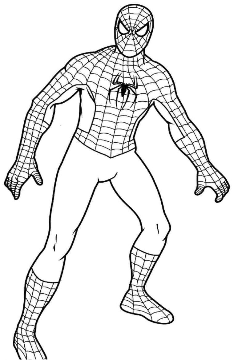 Spiderman Coloring Pages – Free Large Images | Hulk concernant Spider Man Noir Coloring Pages