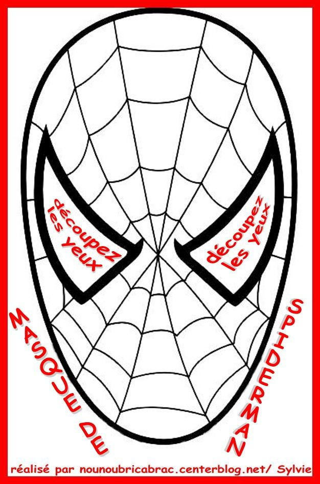 Spiderman Masque À Colorier Et À Découper tout Masque De Awangers A Comorier