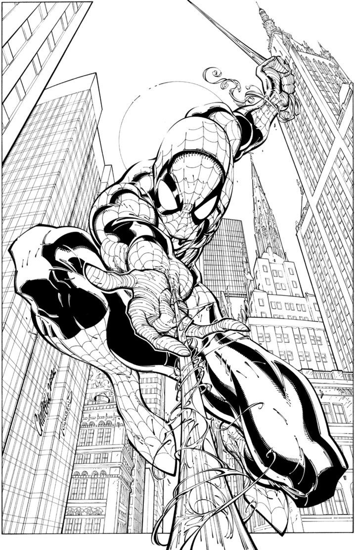 Spidey By J. Scott Campbell | Spiderman Coloring pour Black Spiderman Coloring Pages