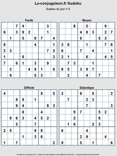 Sudoku Grile Du Jour À Imprimer | Sudoku À Imprimer intérieur Les Couleurs Mots Sudoku