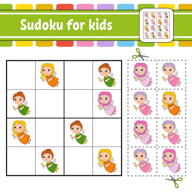 Sudoku Pour Les Enfants. | Télécharger Des Vecteurs Premium intérieur Les Couleurs Sudoku