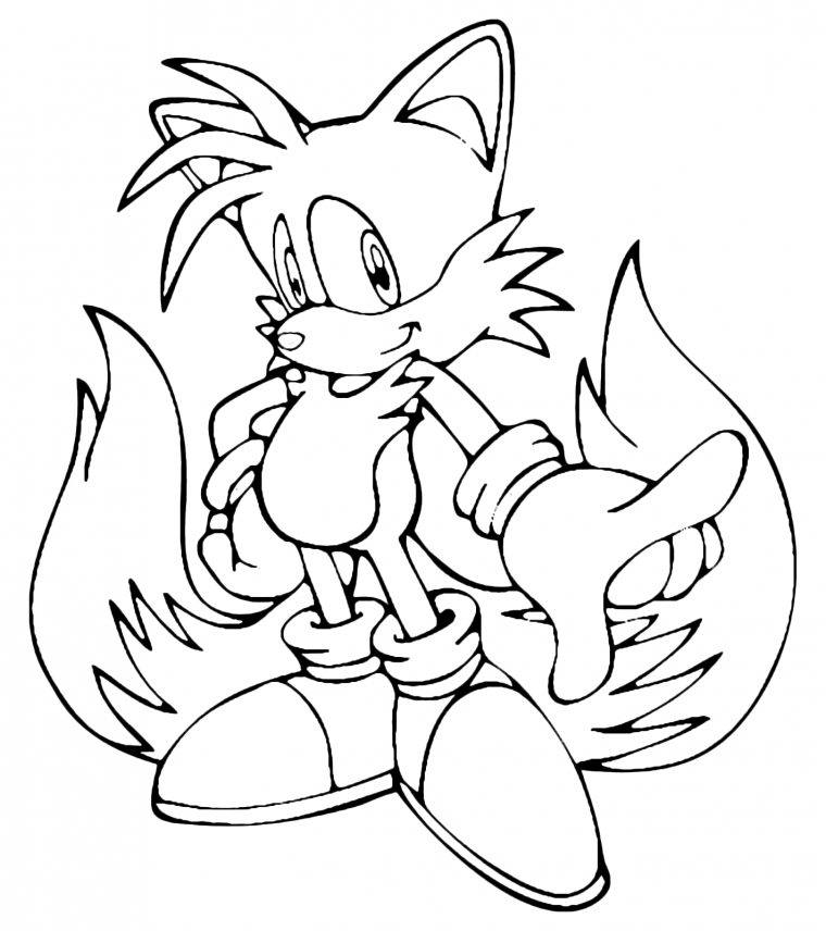 tails coloring page