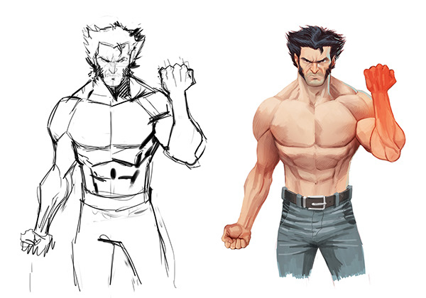 The Wolverine On Behance encequiconcerne Cameleo Aurielle Et Les Super Hero