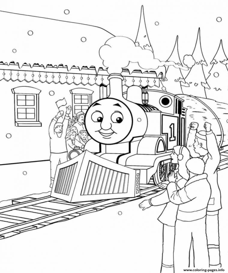 Thomas Tank Engine Winter S For Kidsf94B Coloring Pages intérieur Thomas Le Train Dessin Colorace
